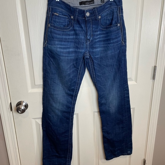 Buckle Black Fit 3 Men's Blue Jeans White Stitching 31 - Picture 1 of 13